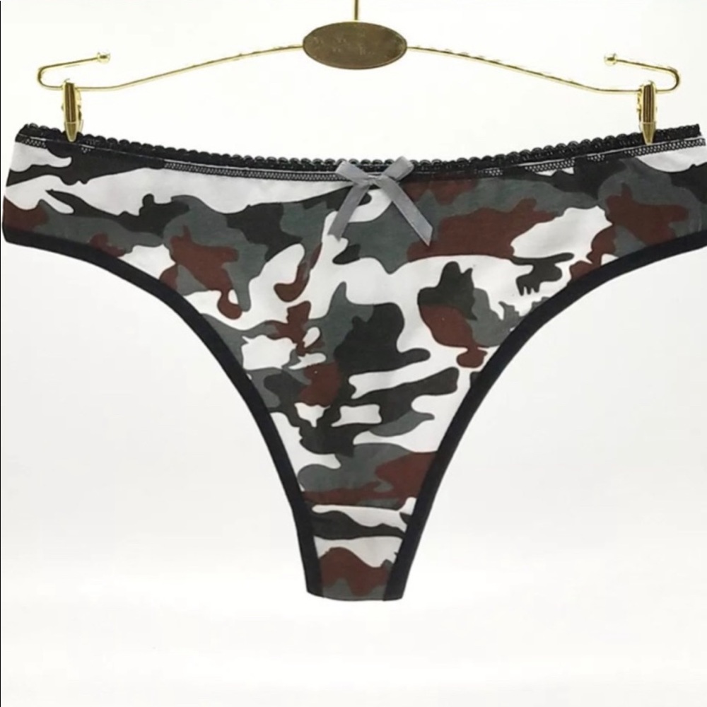 (Few left) 3 pairs Camo thong panties for women
